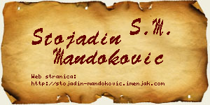 Stojadin Mandoković vizit kartica